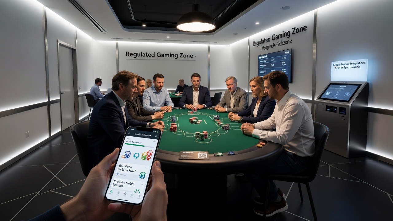 Spelers die mobiele pokerfeatures gebruiken met focus op loyaliteitspunten