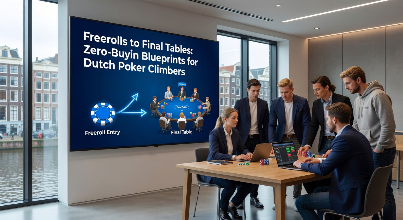 Grafiek met stackgroei in freerolls, illustrerend progressie naar final tables voor Nederlandse spelers