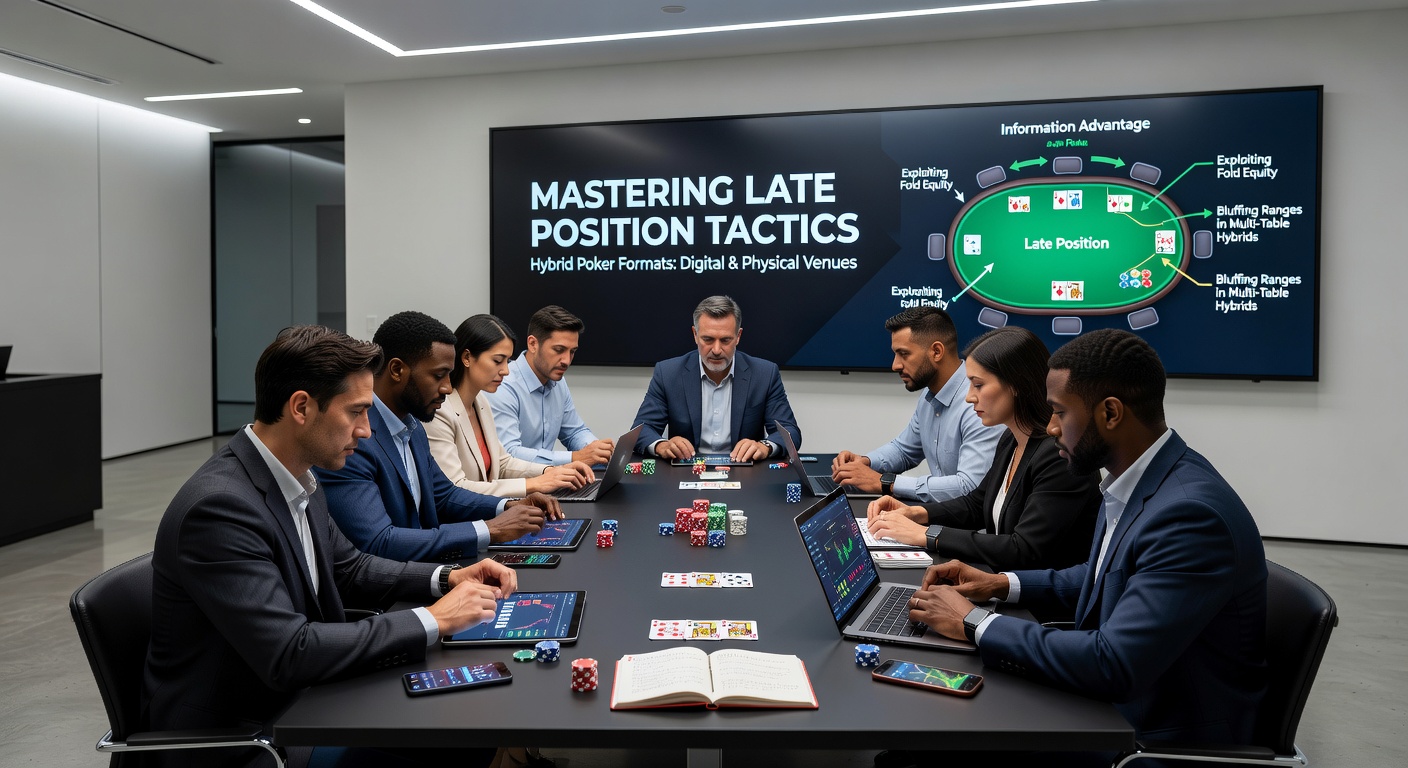 Analyse van late positie moves in een hybride pokeromgeving met schermen en live tafels