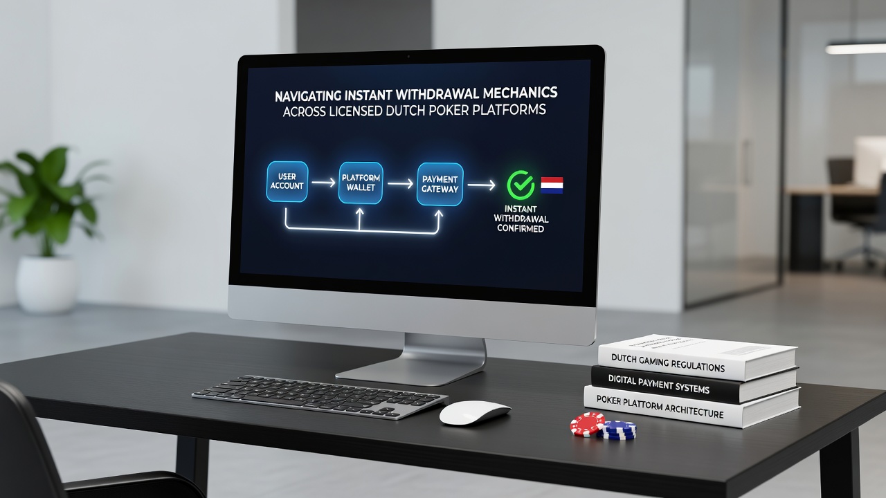 Voorbeeld van een withdrawal dashboard op een gelicentieerd pokerplatform